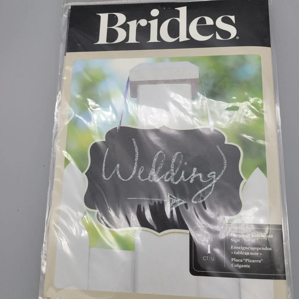 Brides Wood Hanging‎ Chalkboard Signs Lot of 4 Pkgs 10